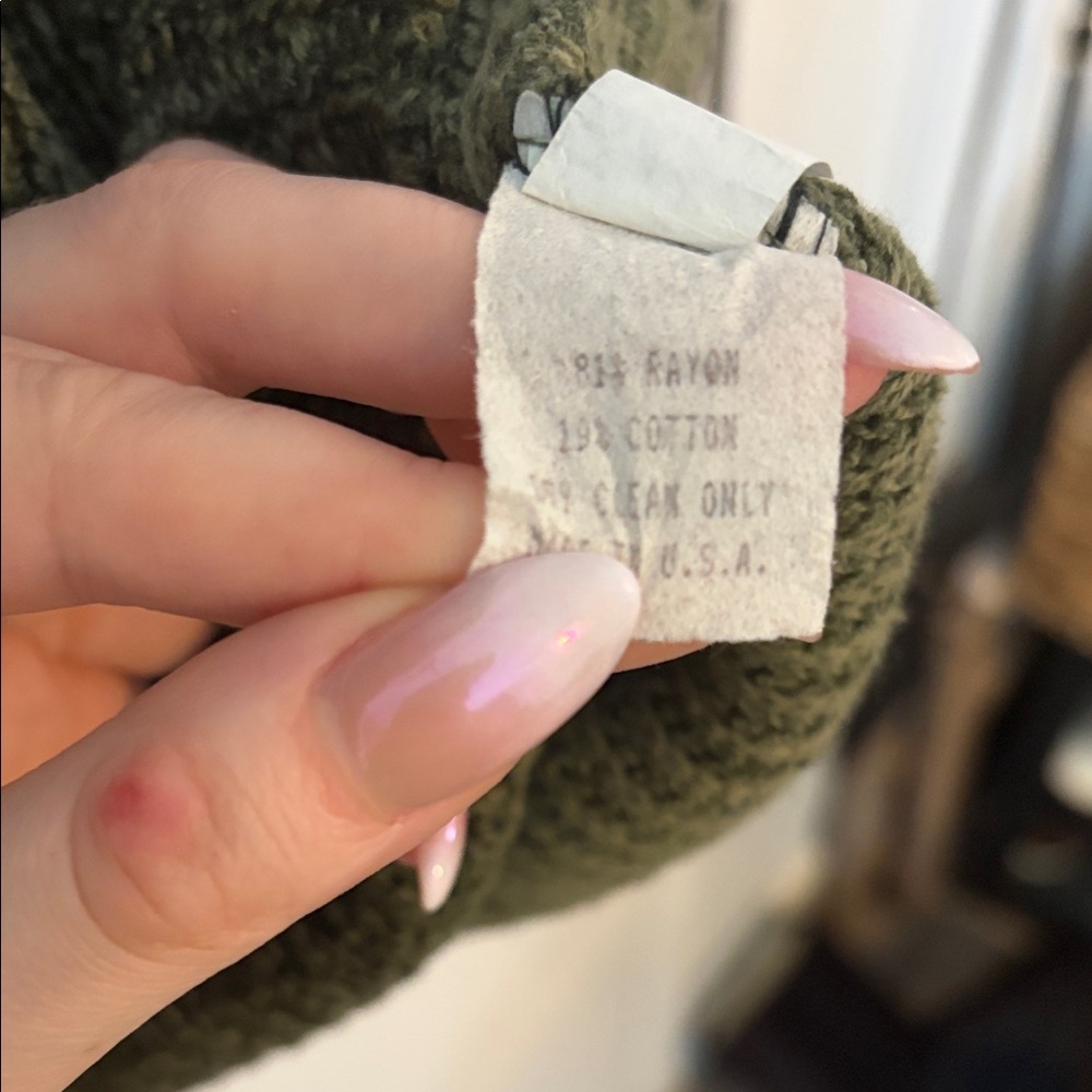 RELAIS | Olive Green Women's Knit Sweater - Picture 4 of 11